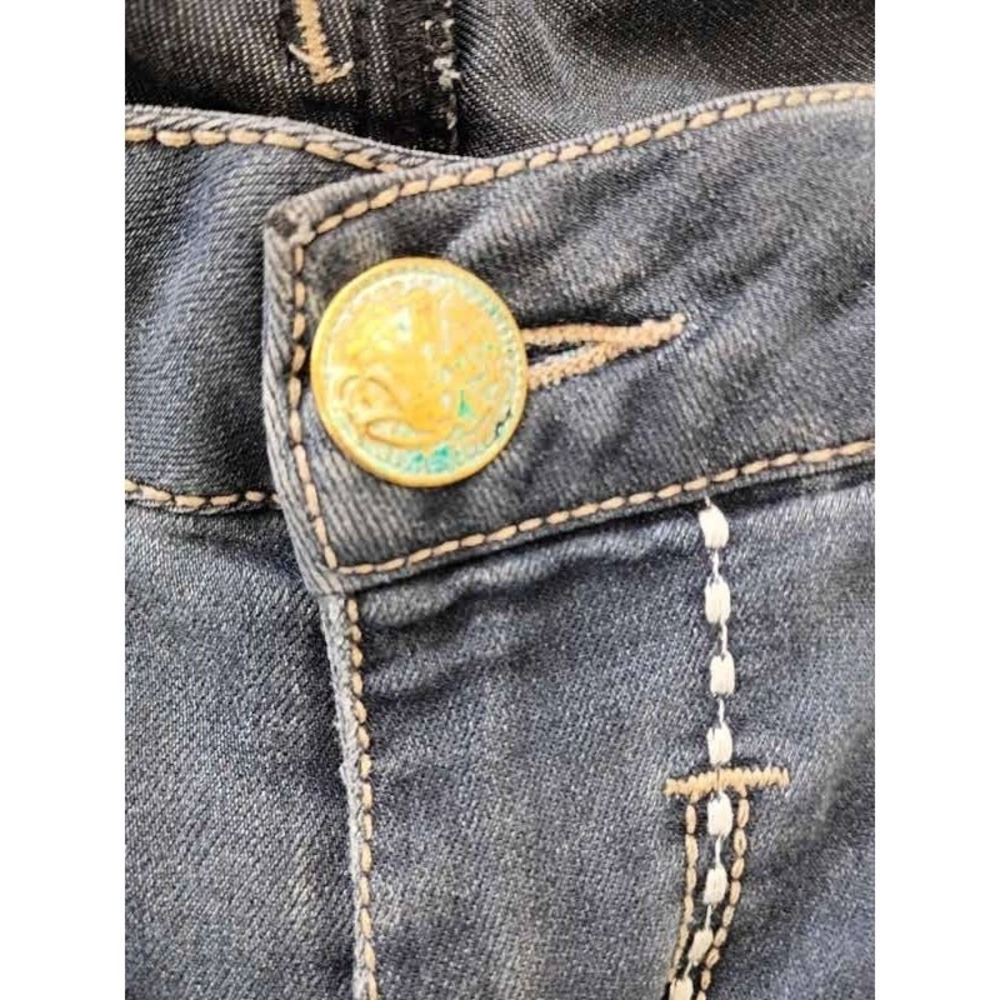 Vtg Kouture Kimora Lee Simmons Y2k Mcbling Embroidered Jeans Dark W28x29 Low Ris View 6